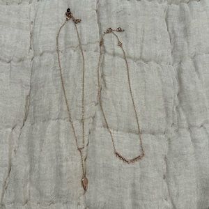 Stella and Dot Rose Gold Layering Necklaces